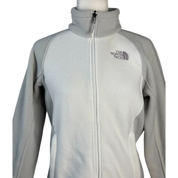 The North Face Khumbu Fleece Jacket Two-Tone Gray and White Womens Size SM - Picture 4 of 10